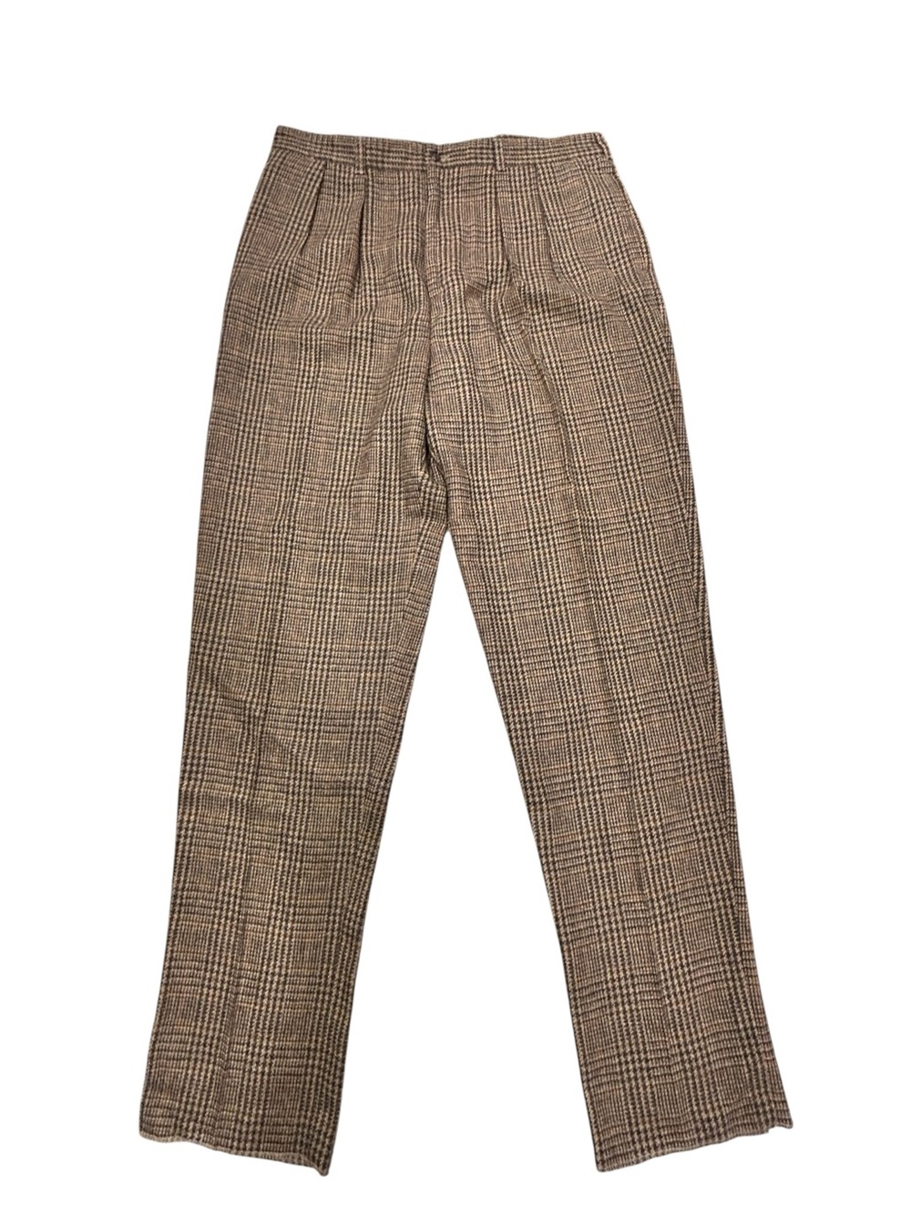 J. Crew Oarsman Men's Wool Glen Plaid Dress Pants Vintage 90s 40/36 Academic